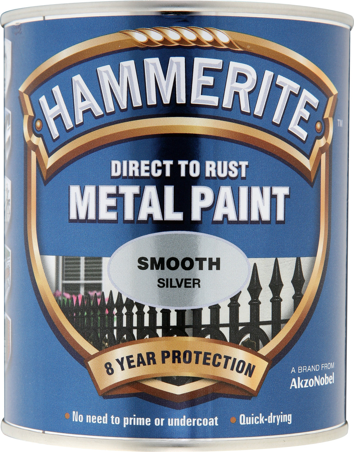 Hammerite Metal Paint Smooth Silver 750ml