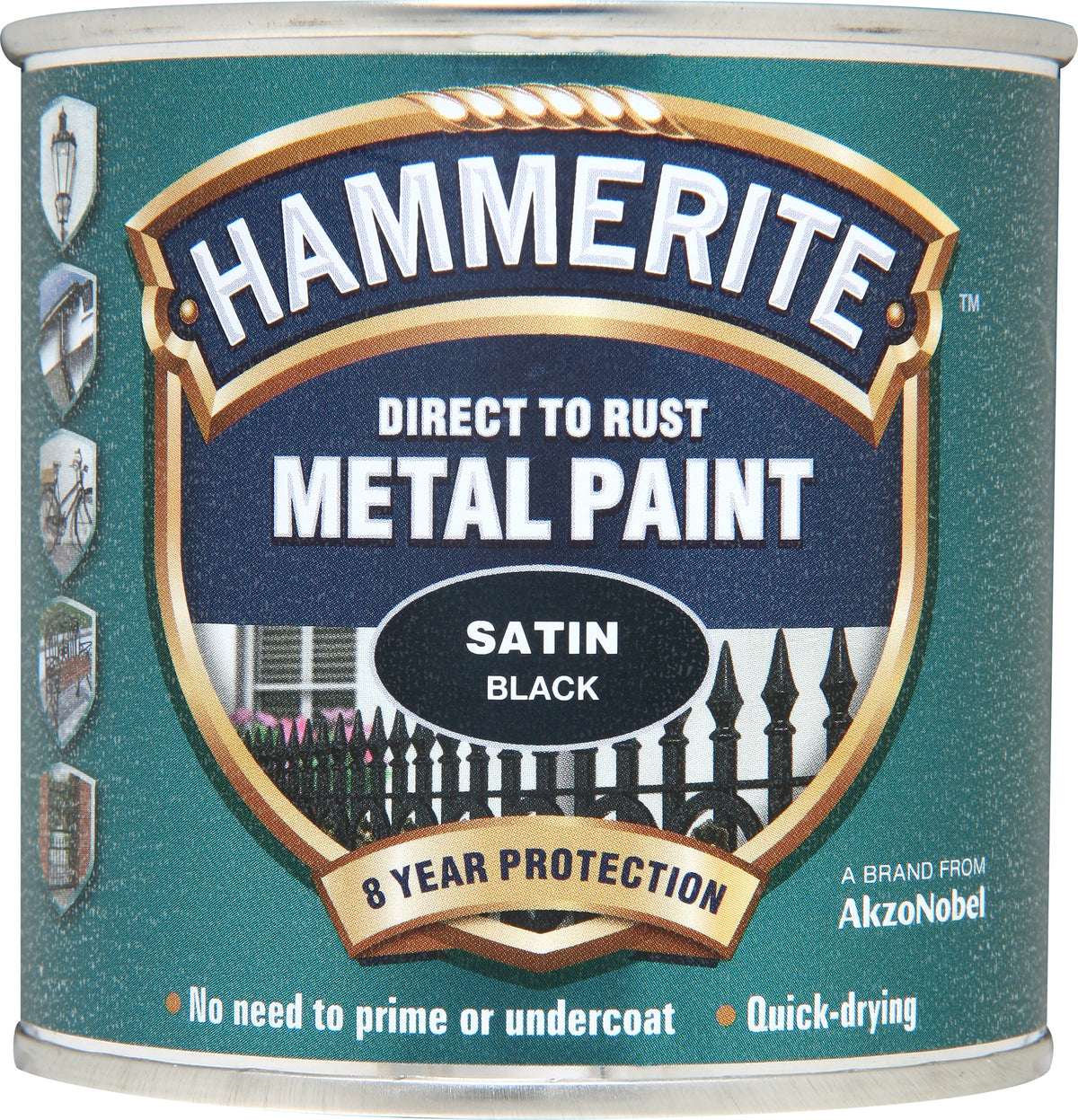 Hammerite Metal Paint Satin Black 250ml