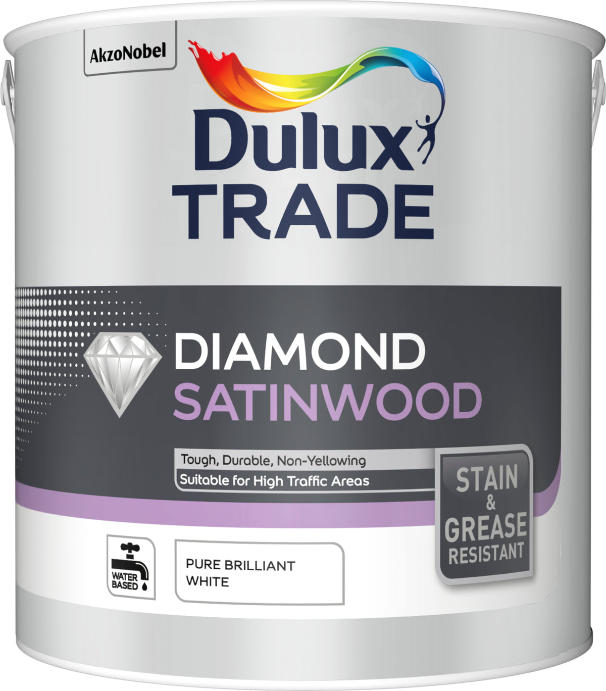 Dulux Trade Diamond Satinwood Pure Brilliant White 2.5L