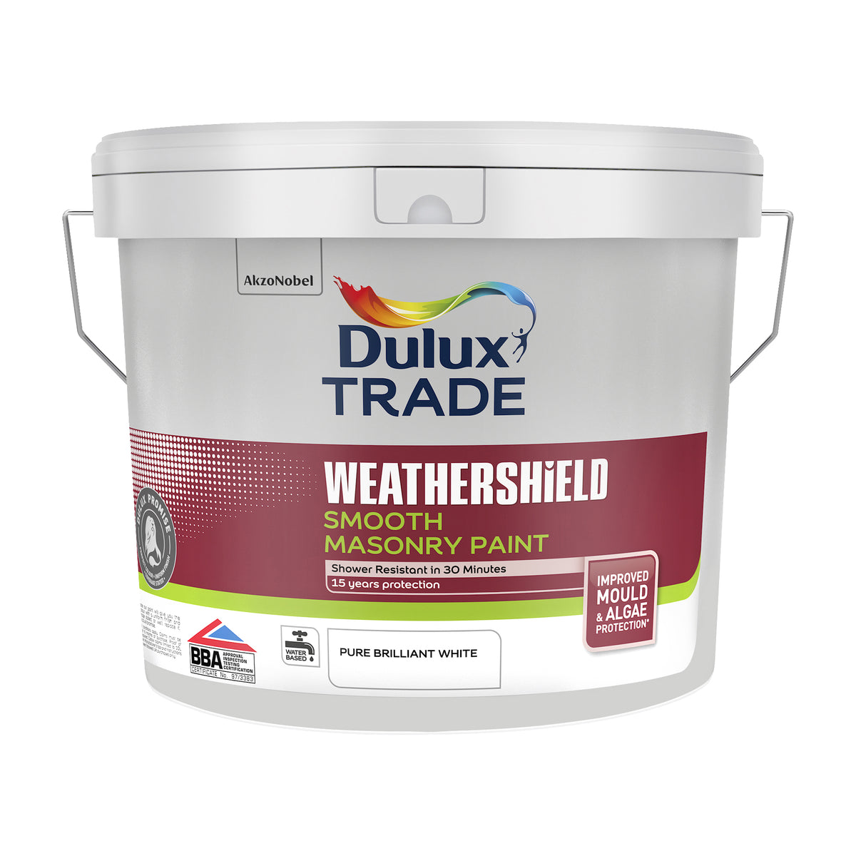 Dulux Trade Weathershield Smooth Masonry Pure Brilliant White 10L