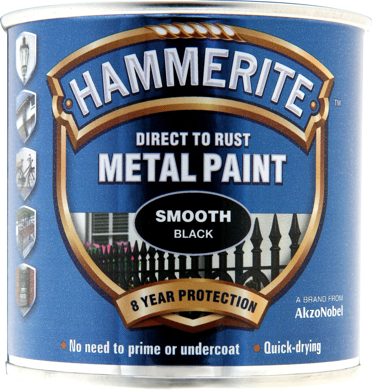 Hammerite Metal Paint Smooth Black 250ml