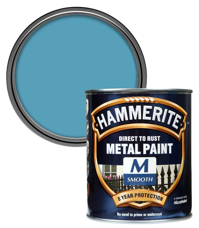 Hammerite Metal Paint Direct To Rust Smooth Sky Reflection 750ml