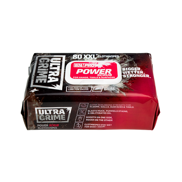 Ultra Grime Multi Use XXL+ Power Scrub PRO Wipes (80)