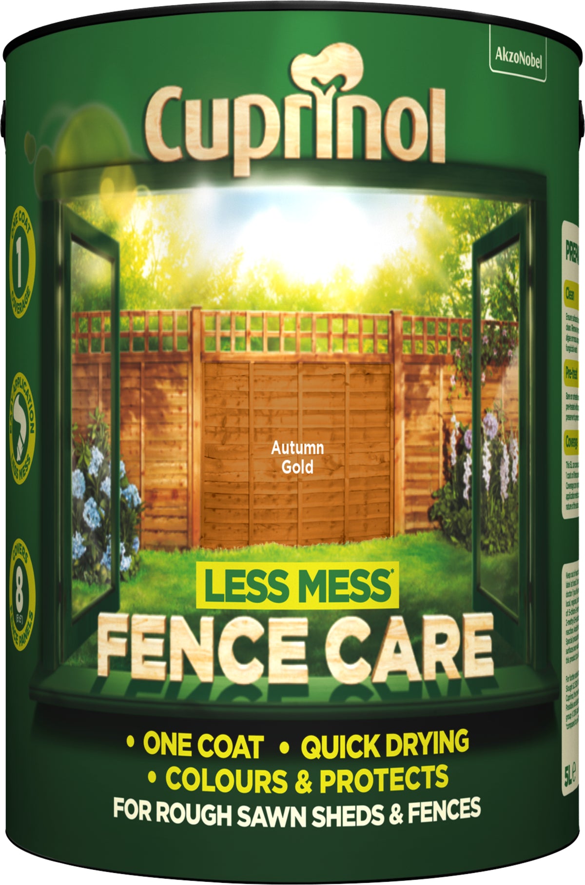 Cuprinol Less Mess Fence Care Autumn Gold 5L
