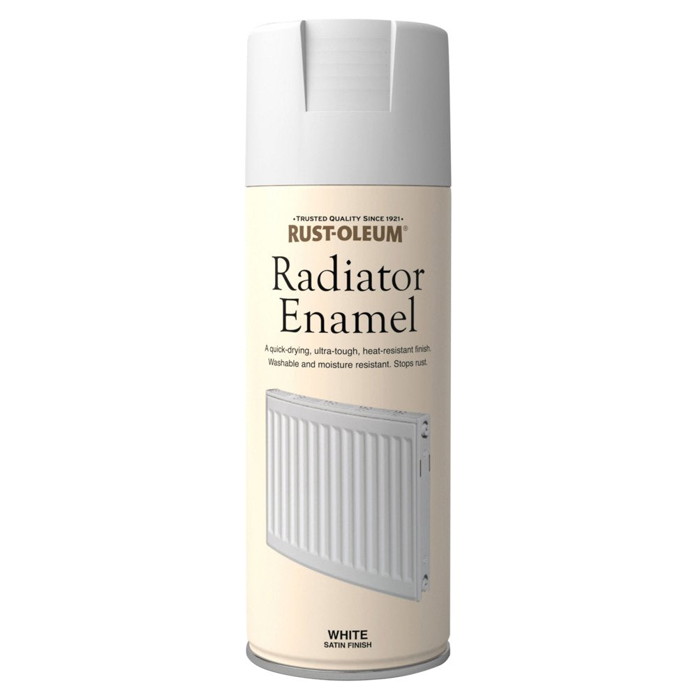 Rust-Oleum 400ml Radiator Enamel Spray Paint White (Satin/Gloss)