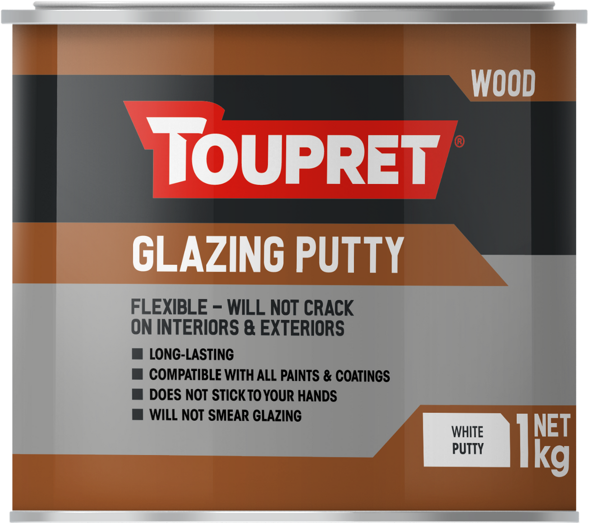 Toupret Glazing Putty (White, Int/Ext) 1kg