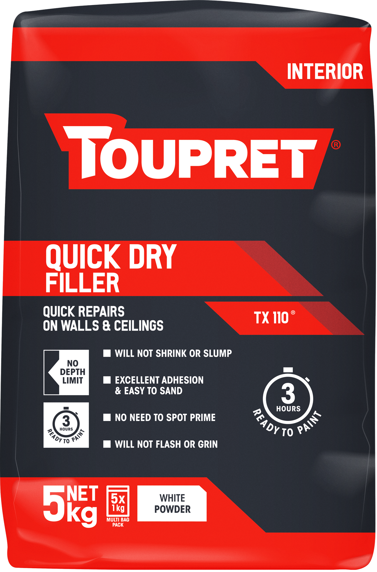 Toupret Quick Dry Filler (TX 110) 5x 1kg bag in bag