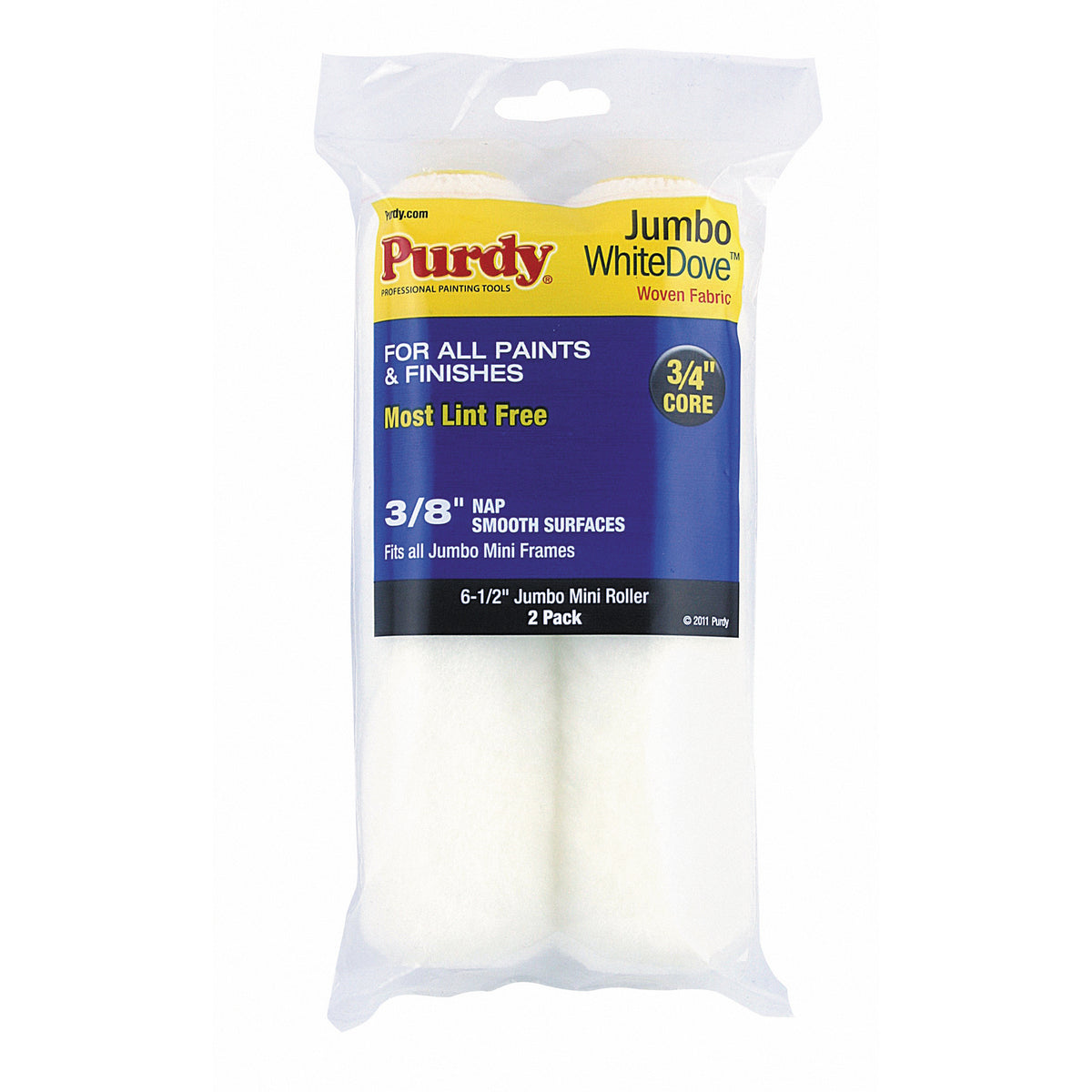 Purdy White Dove Jumbo Sleeve 6.5" X 3/8" (2PK)